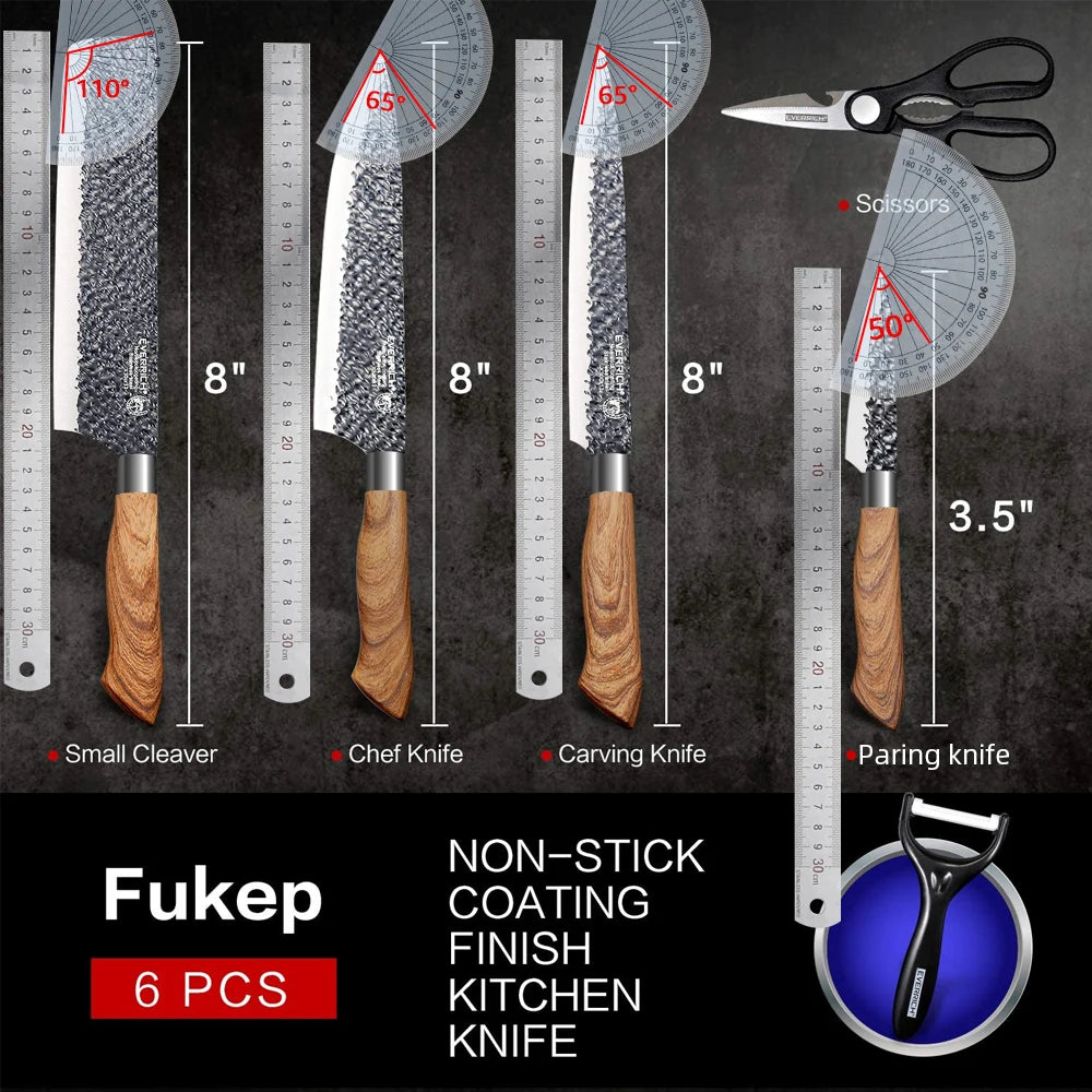 🔪 6PCS Premium Kitchen Knife Set