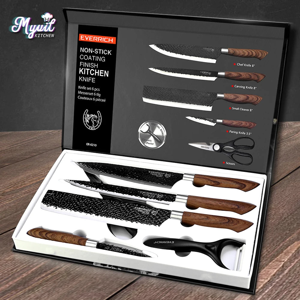 🔪 6PCS Premium Kitchen Knife Set
