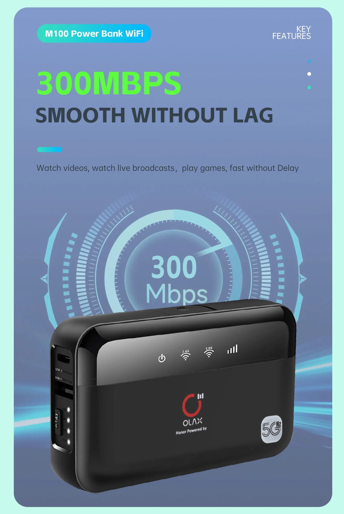 OLAX M100 WiFi Power Bank