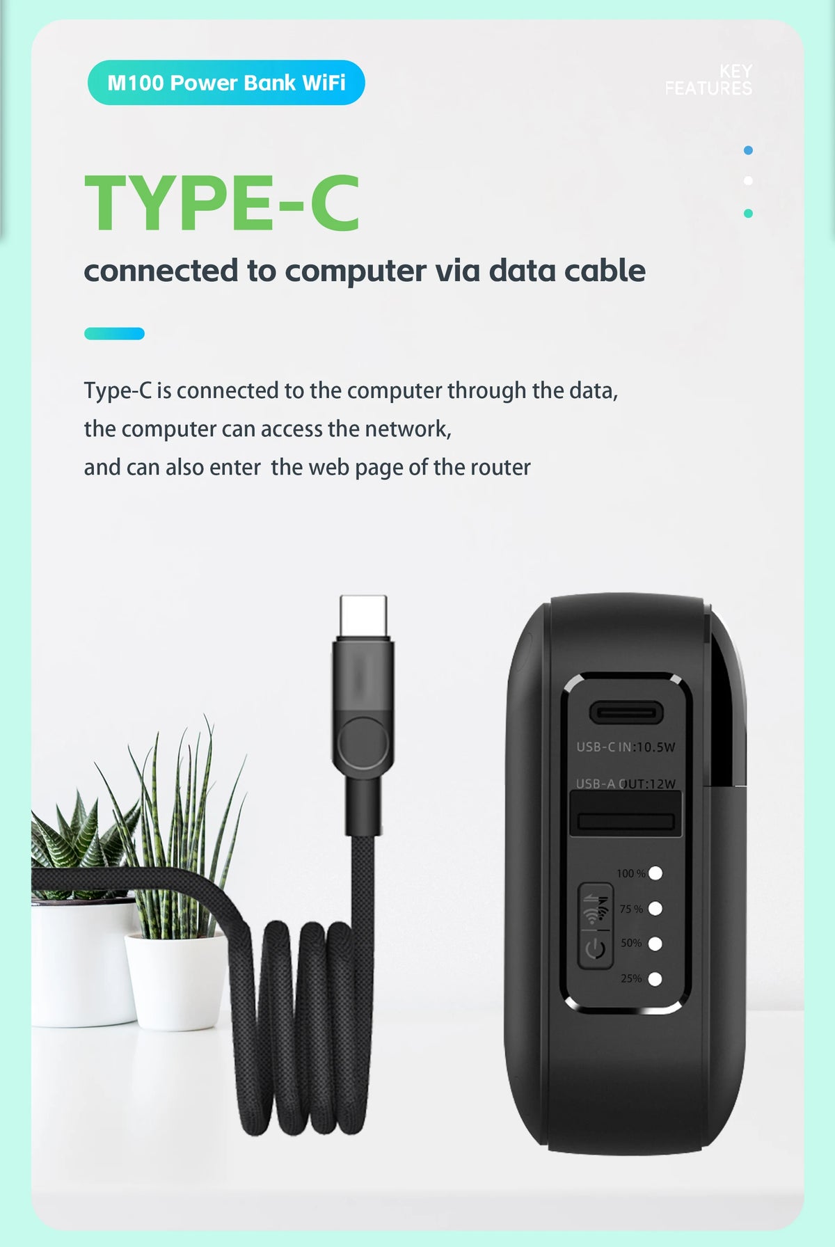 OLAX M100 WiFi Power Bank