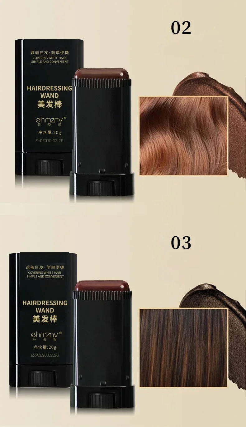 3-Color Quick Touch-Up Hair Dye Stick with Comb