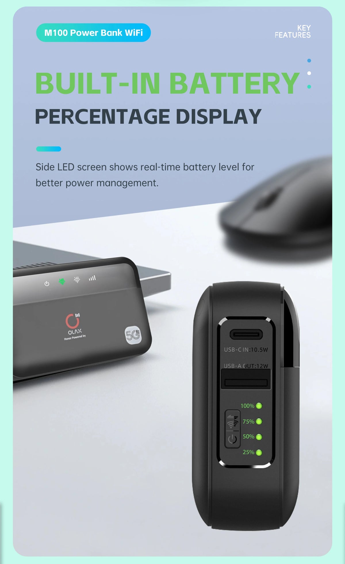 OLAX M100 WiFi Power Bank